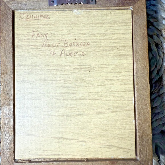 Holly Hobbie Style 3-D Art Decoupage Wooden Frame Set of 2 Christmas 1984 - Picture 8 of 11